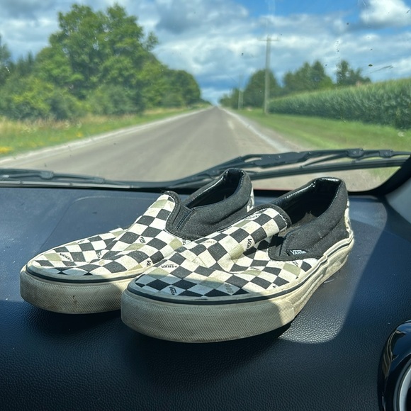 Green and black checkered vans(price negotiable) - Picture 1 of 1